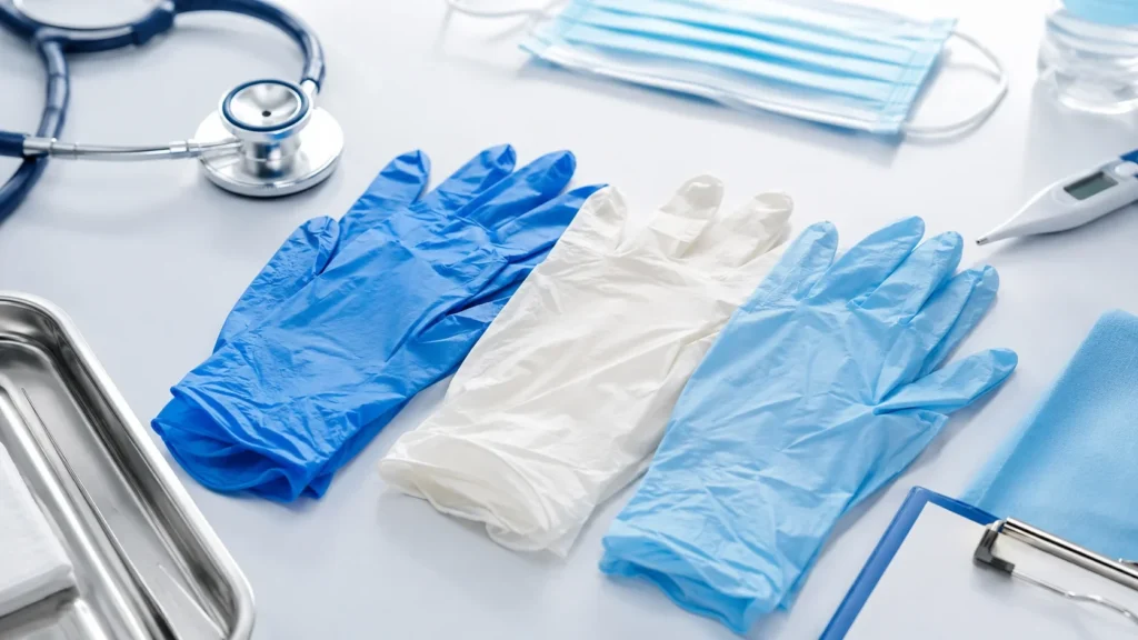 Disposable medical gloves designed for hygiene, examination, healthcare, and protective use.